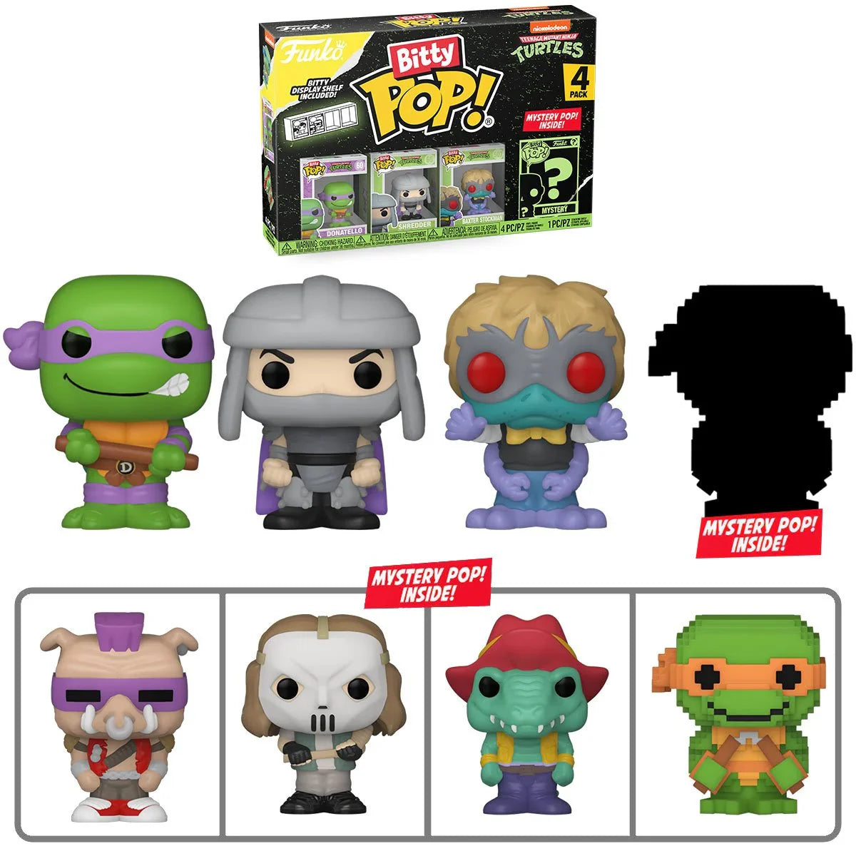 Funko Bitty Pop! Teenage Mutant Ninja Turtles (Donatello) 4-Pack Vinyl Figures (71508) LOW STOCK