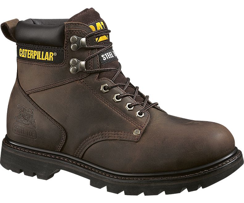 Cat P89586-8-5W Caterpillar Mens Second Shift Steel Toe Work Boot,Dark Brown,8.5