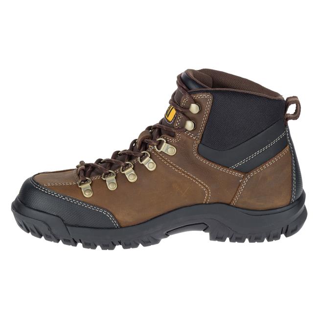 CAT P74128-10.5W Men's Soft-Toe Threshold Waterproof Work Boot, Brown, 10.5 Wide