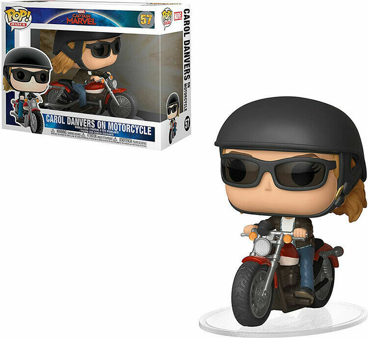 Funko Pop! Rides #57 - Captain Marvel - Carol Danvers On Motorcycle Vinyl Figure (36418)