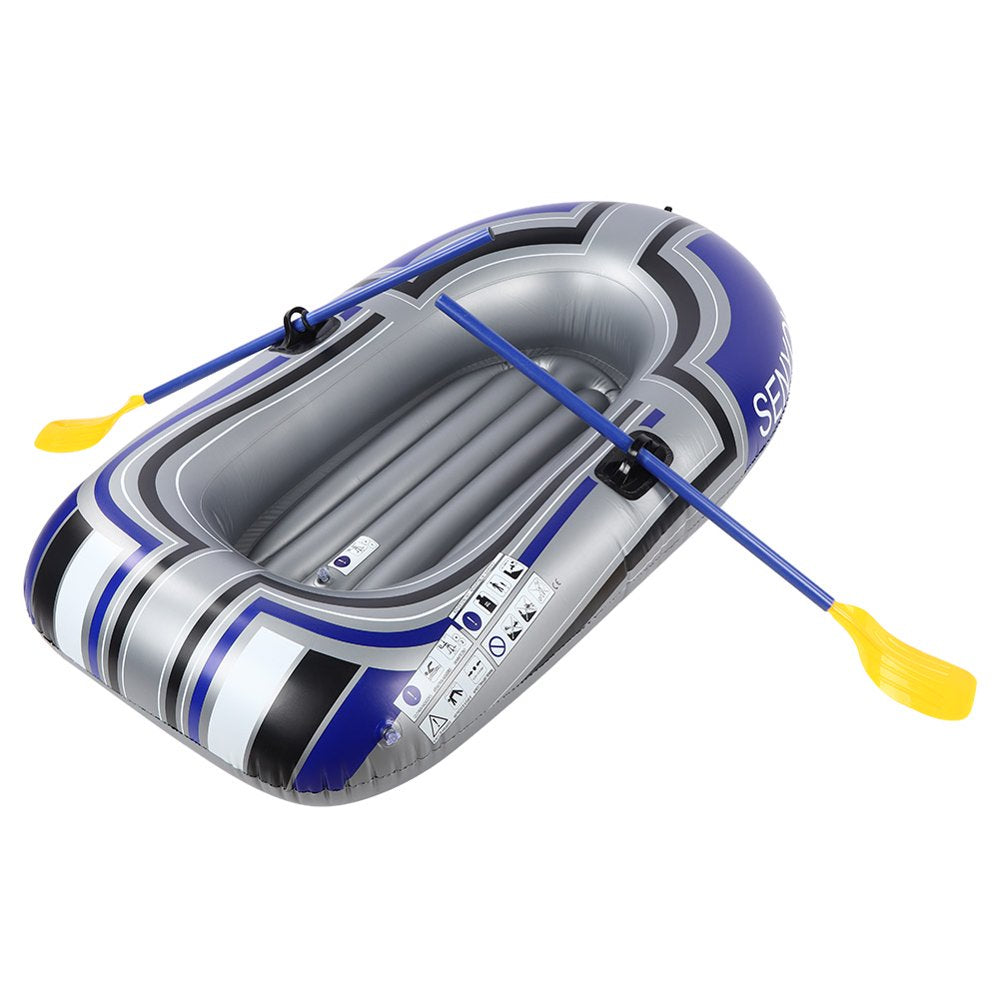 Fyydes Inflatable Boat Raft Kayak PVC Canoe Dinghy with Inflator Pump for Fishing 180X110Cm 90Kg Load,Dinghy with Pump,Inflatable Raft