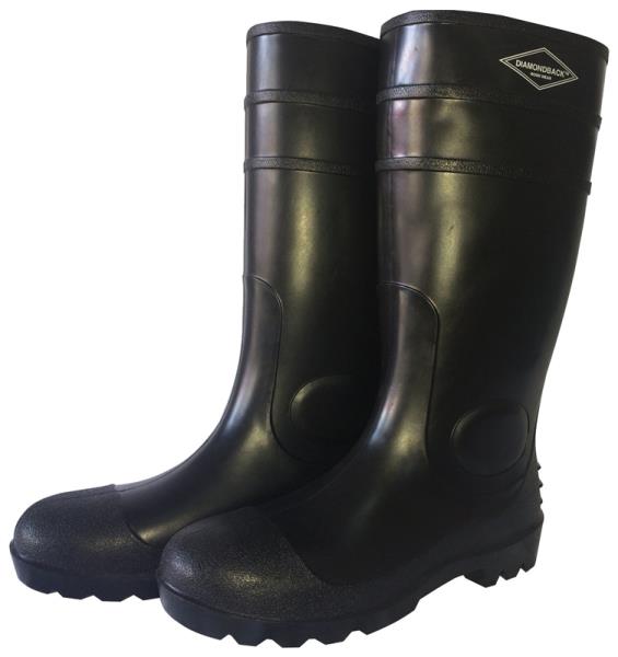 Diamondback L-G06B16 Knee Boot, Pvc, Matte Black, 16