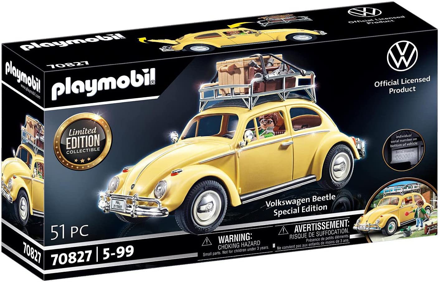 Playmobil - VW Series - Volkswagon Beetle Special Edition (70827) Play Set LAST ONE!