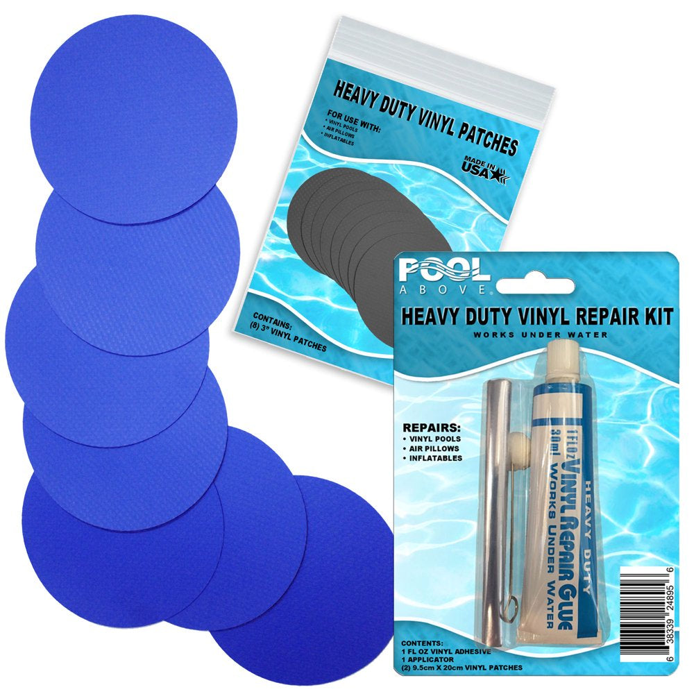 Heavy Duty Burgundy Vinyl Patch Glue Kit for Boats Pools Air Bed