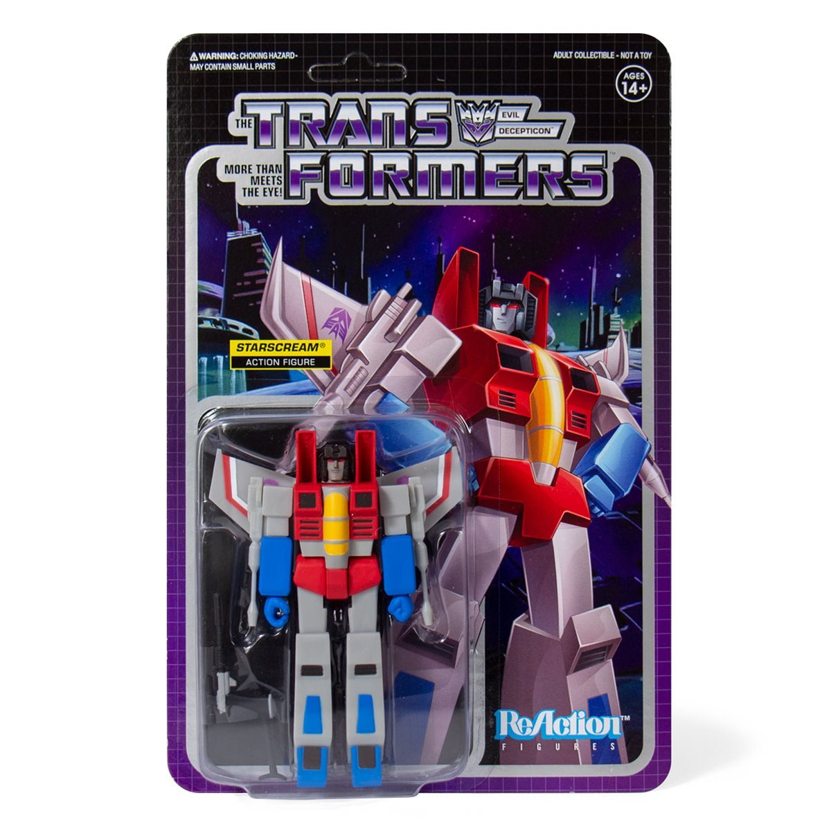 Super7 ReAction Figures - Transformers - Starscream Action Figure (80043) LOW STOCK