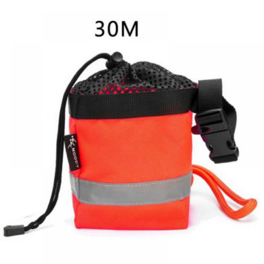 Summark Rescue Throw Rope Bag with 50 Feet of 5/16" Floating Reflective Line and Integrated Whistle Clip