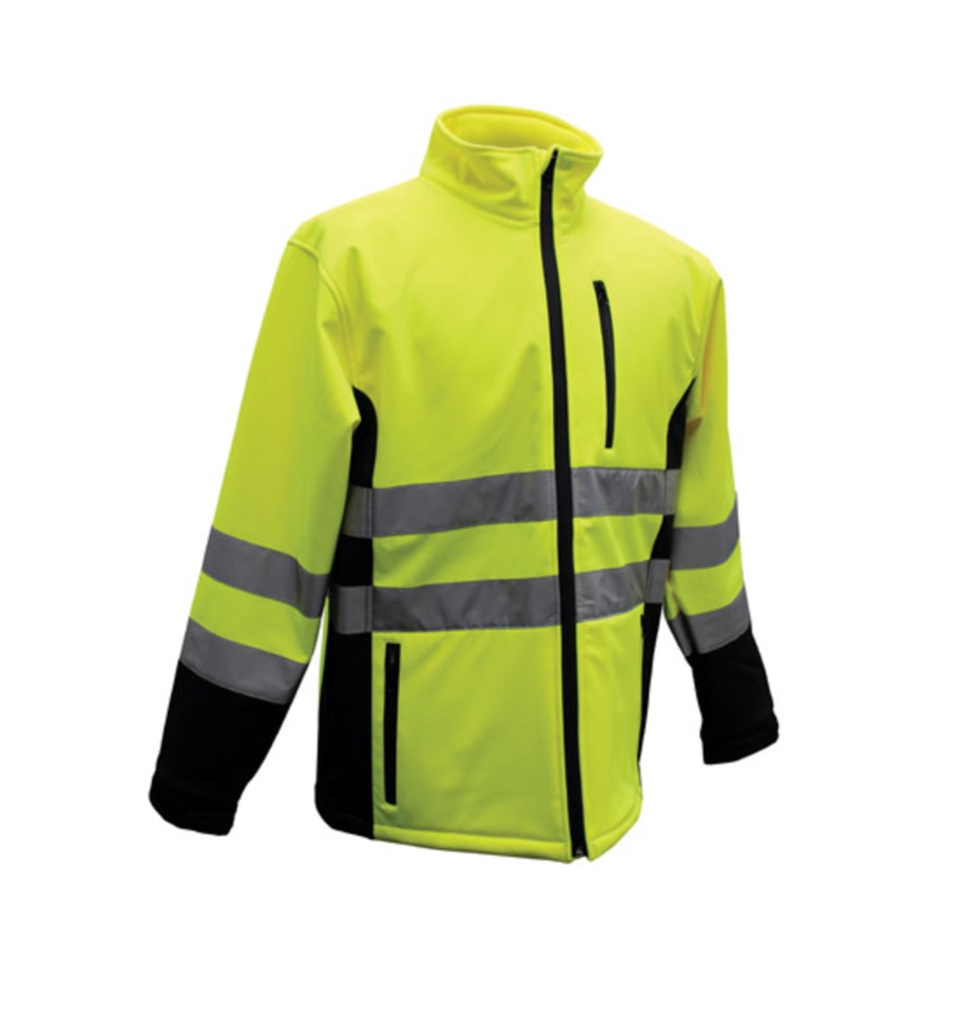 Boss 3SS70003X High Visibility Water Proof Softshell Jacket, 3XL