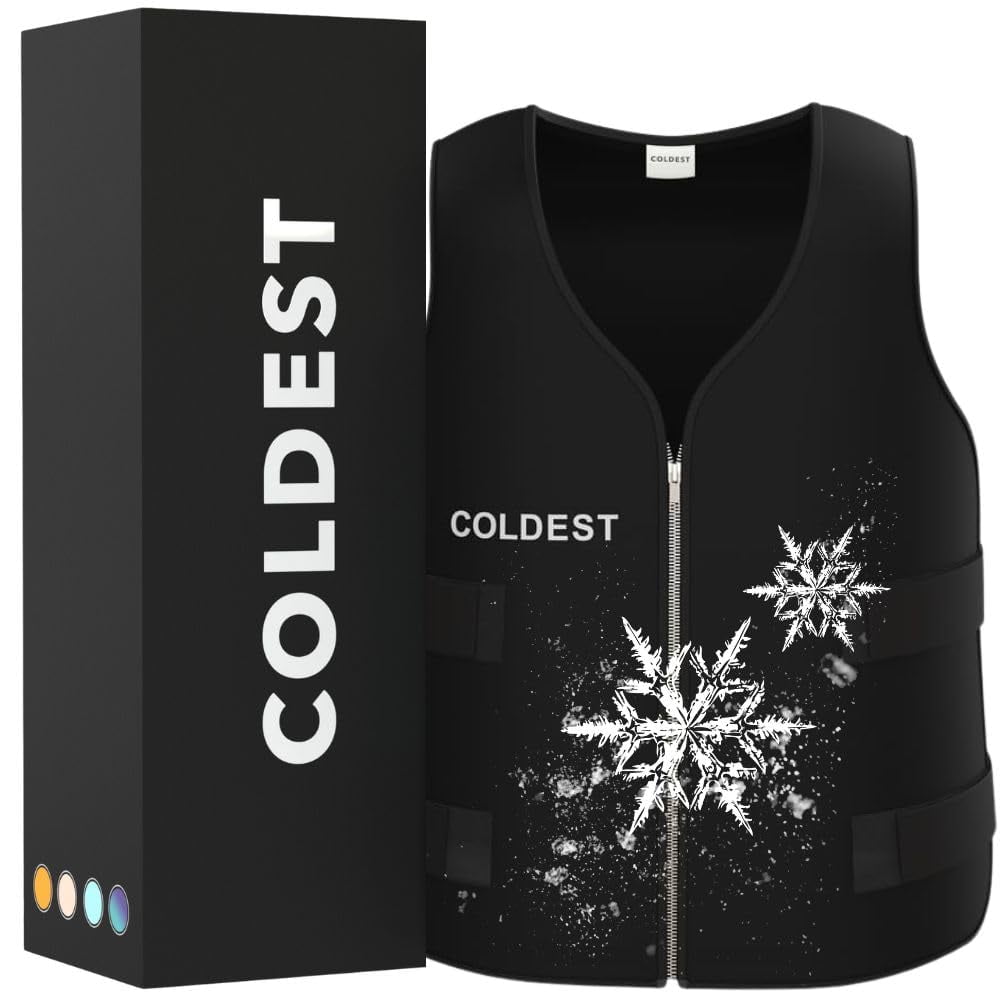 Coldest Cooling Vest, Reusable Ice packs Vest Jacket for Hot Weather, Ice Vest for Men & Women for Athletes (Small)
