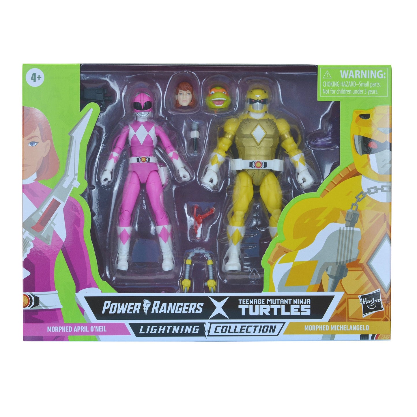 Power Rangers X Teenage Mutant Ninja Turtles Lightning Collection - Morphed Michelangelo and Morphed April O\'Neil (F2967) LAST ONE!
