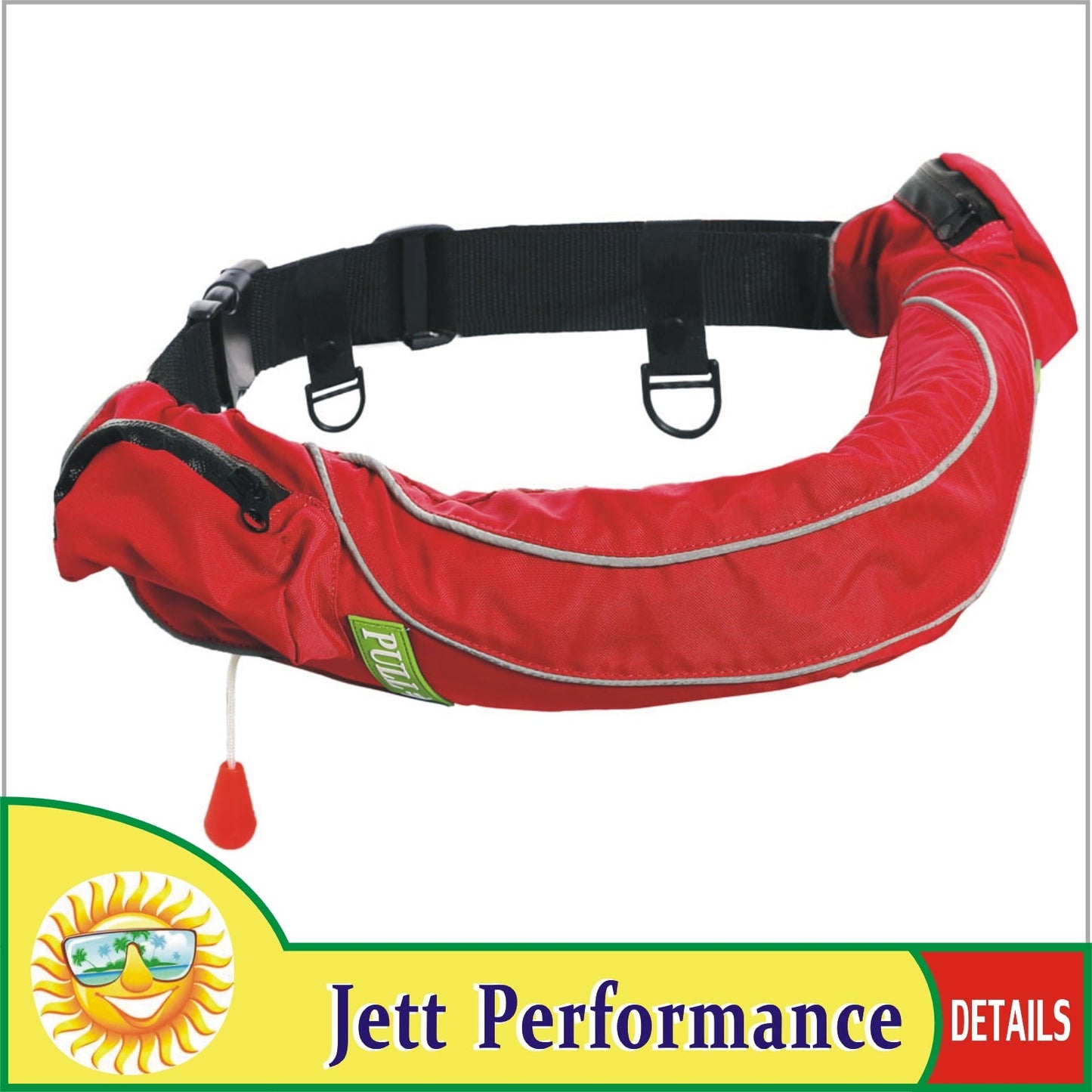 Premium Manual Inflatable Belt Pack PFD Waist Inflate Life Jacket Lifejacket Vest SUP Survival Aid Lifesaving PFD Classic NEW Red Color ¡