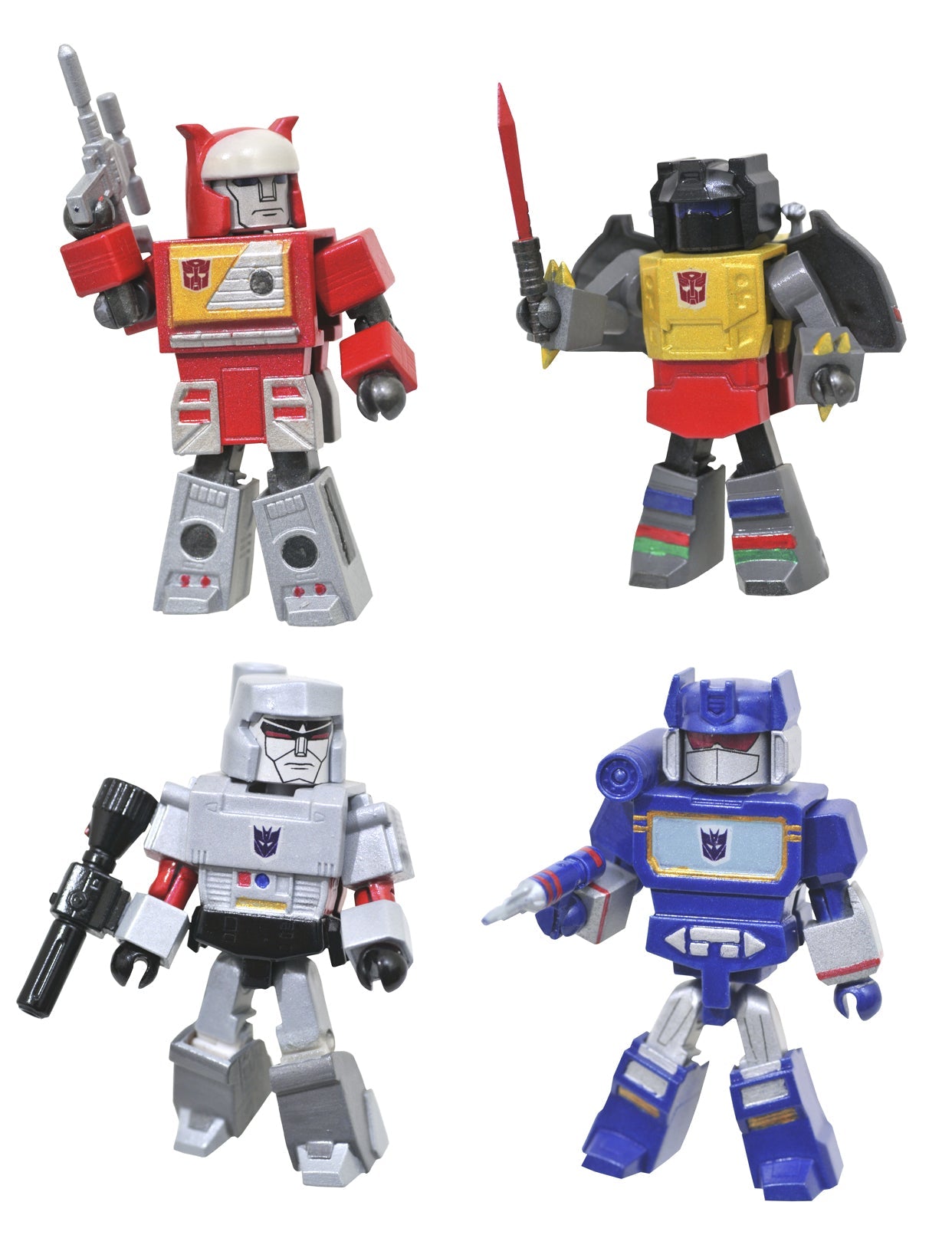 Transformers Minimates - Grimlock, Blaster, Megatron & Soundwave Action Figures (84560) LOW STOCK
