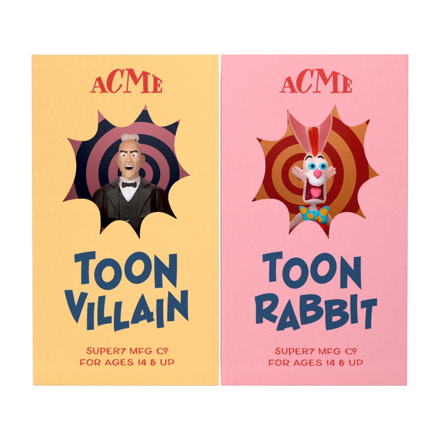 Who Framed Roger Rabbit - Roger Rabbit & Judge Doom SDCC Exclusive 2-Pack ReAction Figures (82876) LOW STOCK