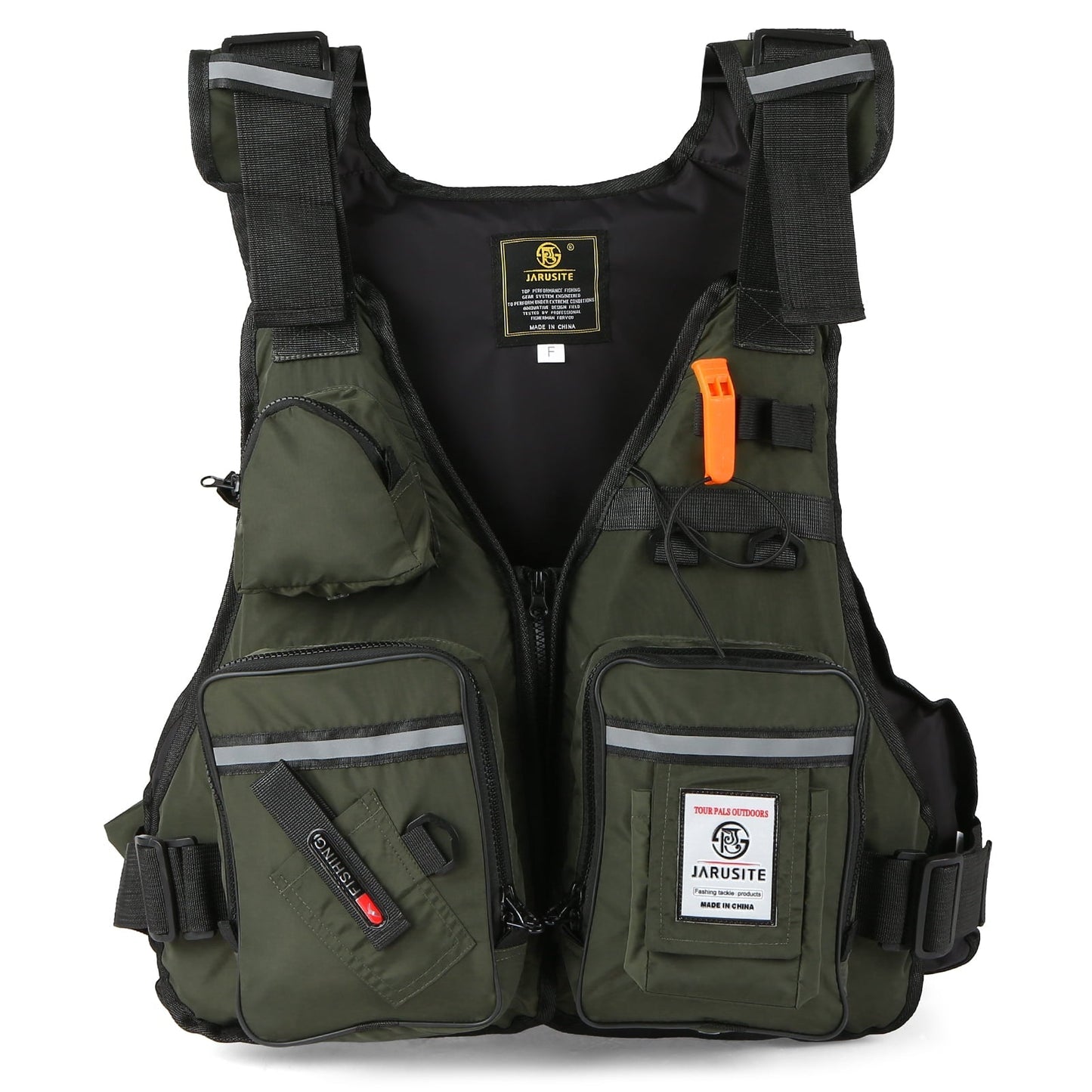 Water Fishing Jacket Vest with Adjustable Straps and Open Sides, Perfect for Kayaking and Fishing