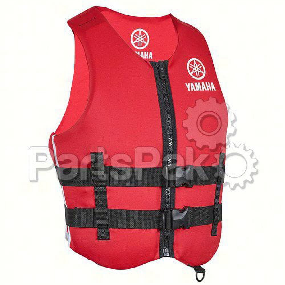 Yamaha MAR-19VVN-RD-SM Pfd Life Jacket Vest, Value Neoprene Red Small; MAR19VVNRDSM