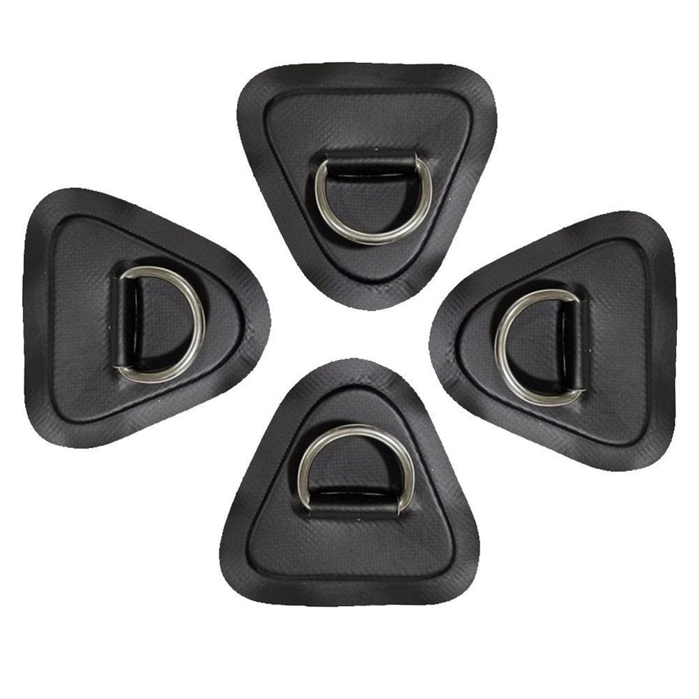 Valatala 4 Pieces D Rings Patch for PVC Inflatable Boat Canoe Raft Kayak D-Ring Patch Inflatable Boat Surfboard Paddle Board