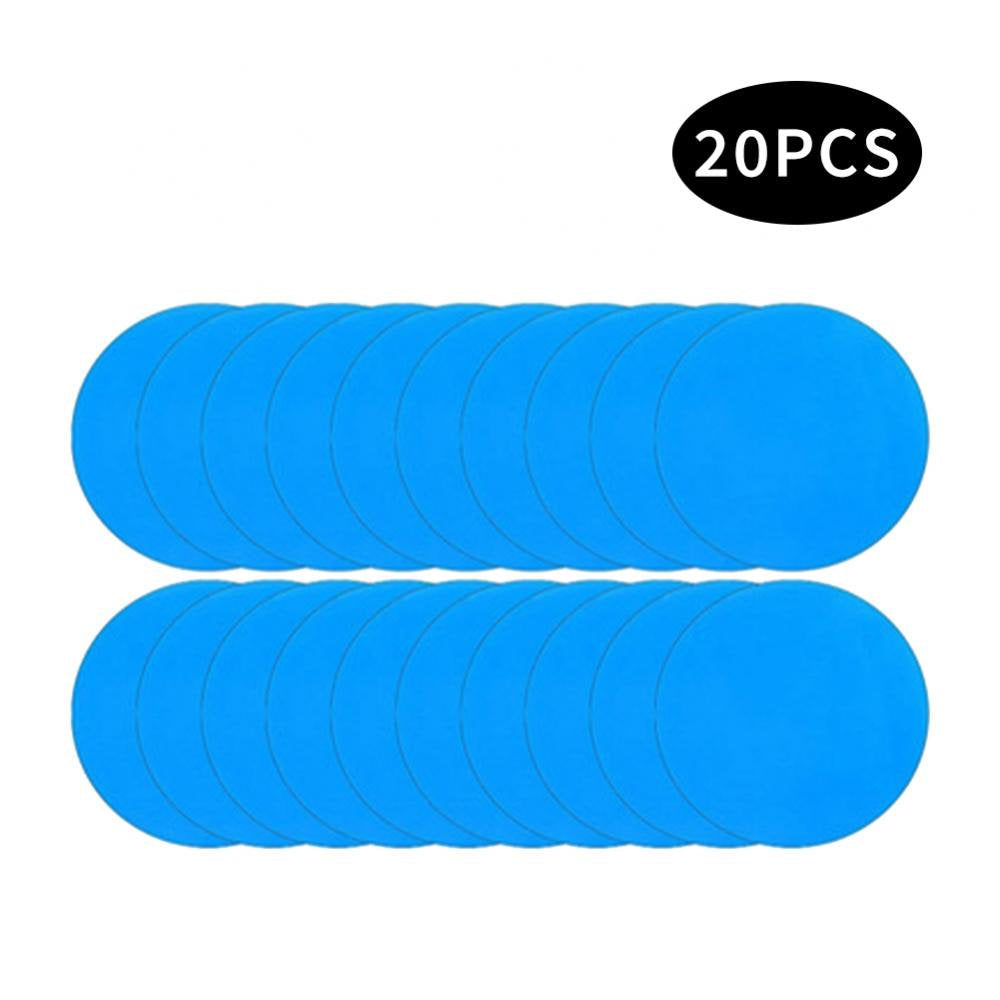20Pcs Self-Adhesive Repair Patches Blue Pool Liner Patch Boat Repair Rubbers for Inflatable Boat Raft Kayak Canoe (30Pcs)