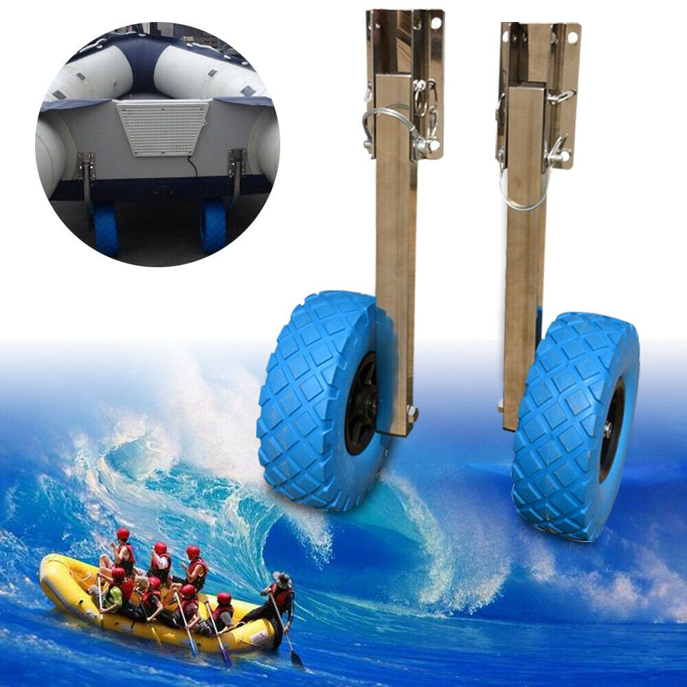 Oukaning Inflatable Boat Transom Launching Wheel for Inflatable Dinghy Yacht Raft 160Kg