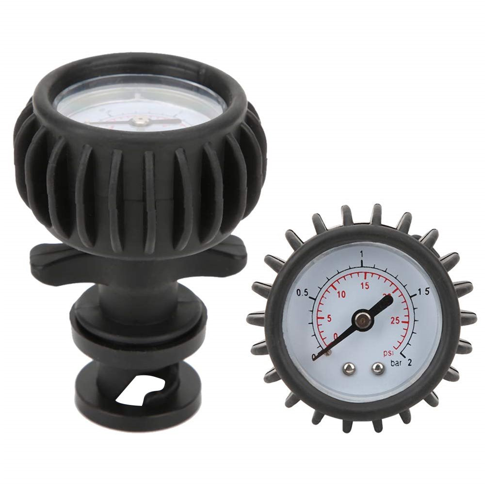 BESTHUA PVC Inflatable Boat Barometer | 0-2 BAR/0-30 PSI Raft Pressure Gauge | Air Pressure Gauge for Inflatable Boat Raft with Protective Cover