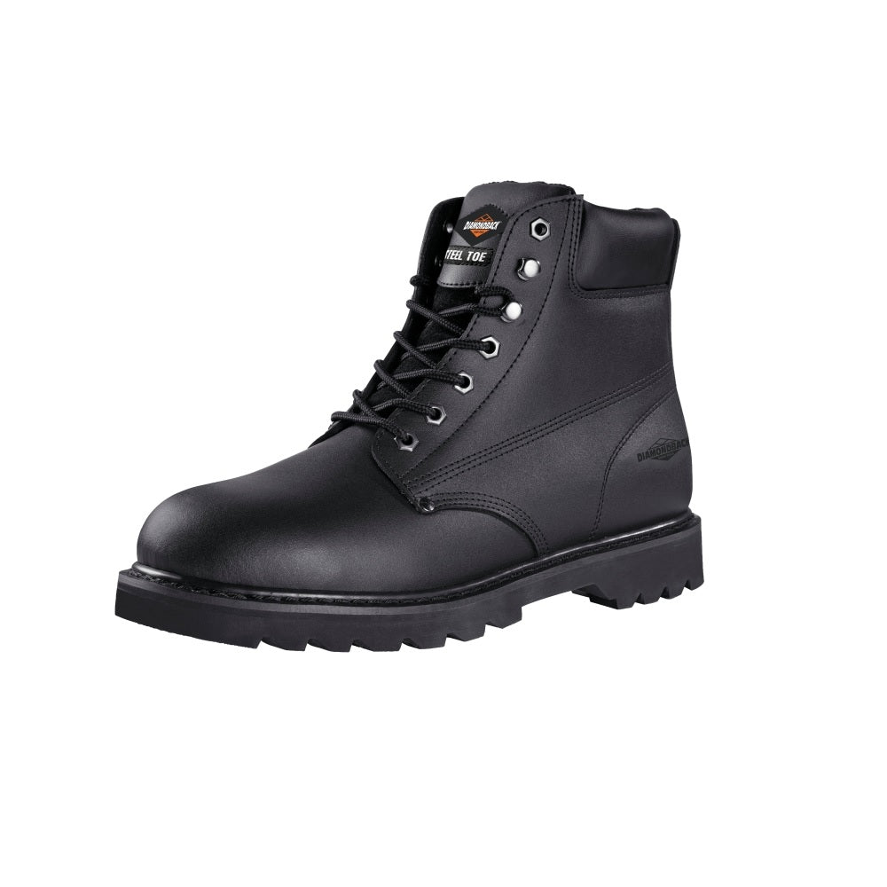 Diamondback 655SS-8 Work Boots, 8, Black