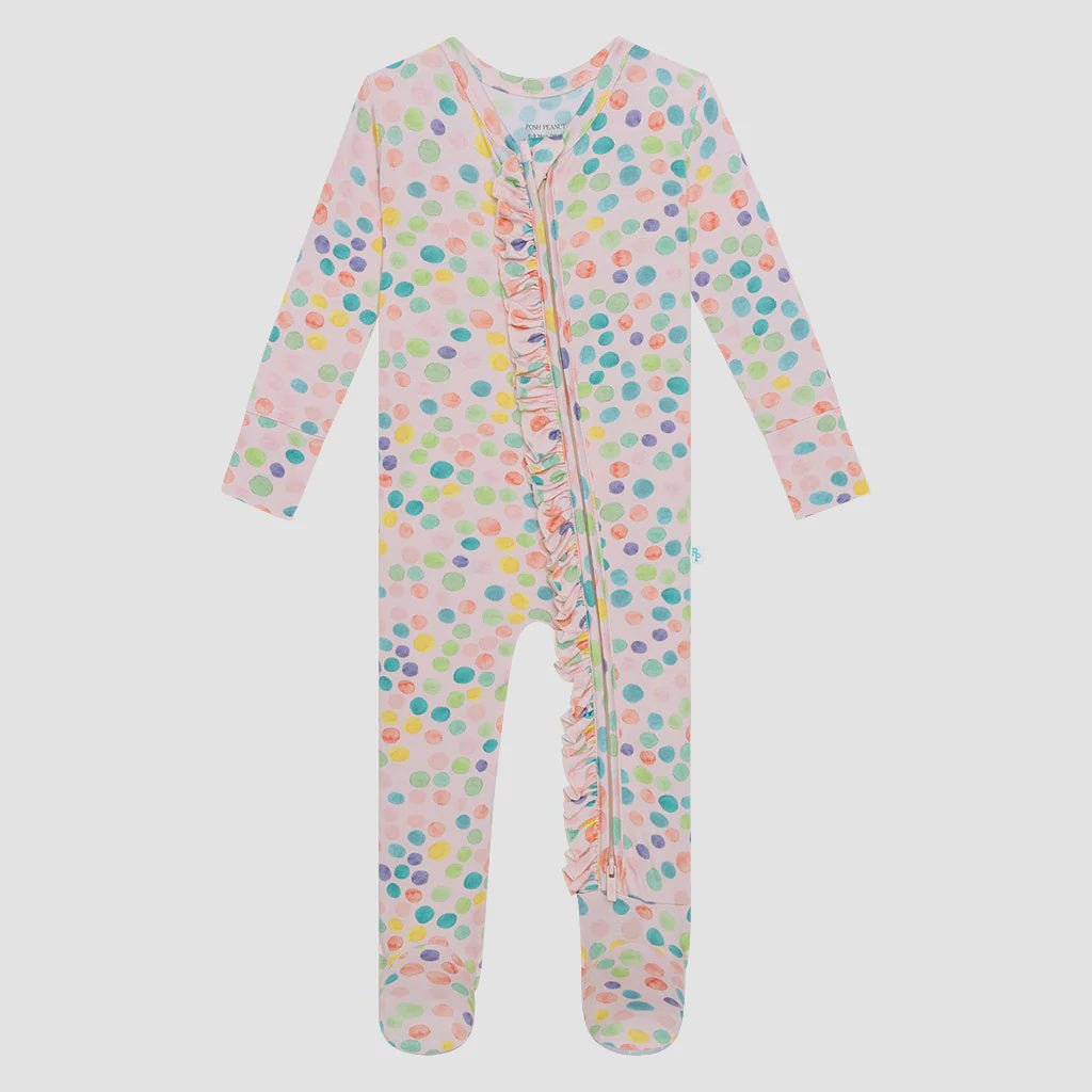 Estelle Ruffled Zip Footie