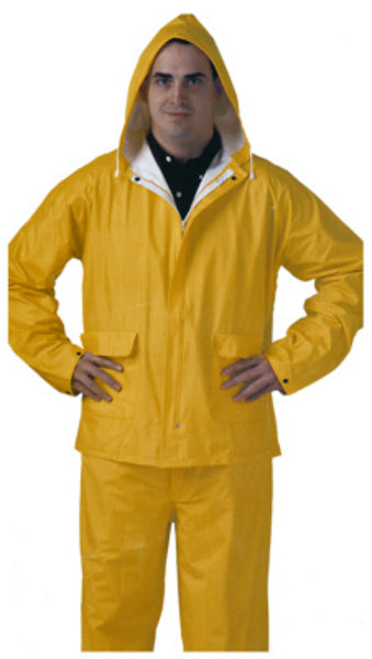 Tuff-Enuff Plus S62217-XL Double Layered PVC Rain Suit, Extra Large, Yellow