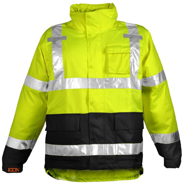 Tingley J24122-MD-01 Icon™ Hi-Vis Waterproof & Breathable Rain Jacket, Medium