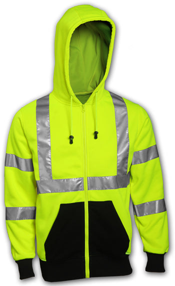Tingley S78122-XL ANSI/ISEA 107 Class 3 Compliant Sweatshirt, XL, Yellow/Green