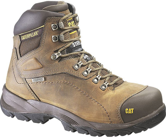 Cat® P89940-7-5M Caterpillar® Diagnostic Waterproof Steel-Toe Work Boot, Beige, 7.5 M