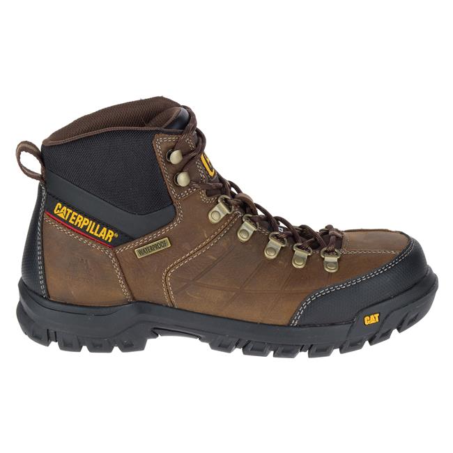 CAT P90935-8.5M Men's Threshold Waterproof Steel-Toe Work Boot, Brown, 8.5 Med