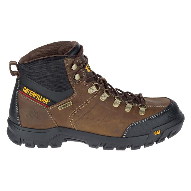 CAT P74128-8.5W Men's Soft-Toe Threshold Waterproof Work Boot, Brown, 8.5 Wide