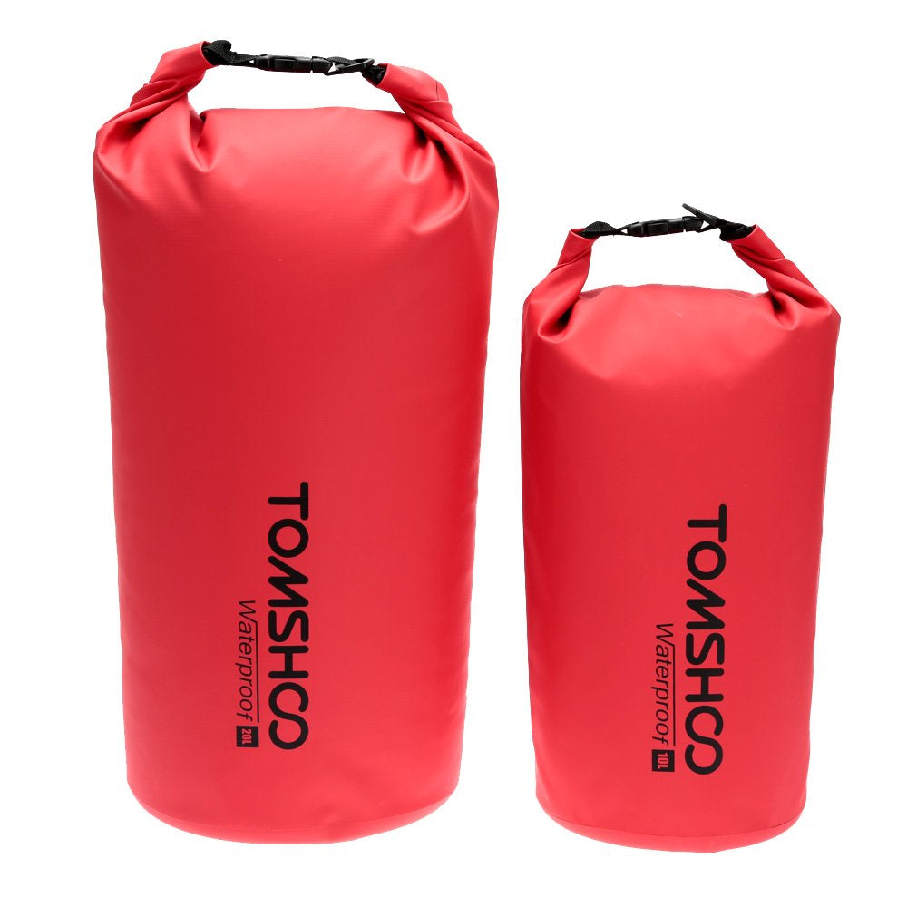 TOMSHOO 10L / 20L Outdoor Water-Resistant Dry Bag Sack Storage Bag for Travelling Rafting Boating Kayaking Canoeing Camping Snowboarding