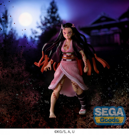SEGA FIGURIZMΑ DEMON SLAYER KIMETSU NO YAIBA NEZUKO KAMADO DEMON FORM ADVANCING VERSION FIGURE