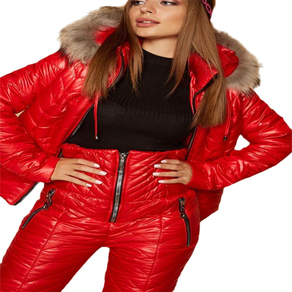 Womens Ski Jackets and Pants Set Winter Waterproof Sport Snowsuit Warm Snowboard Apparel