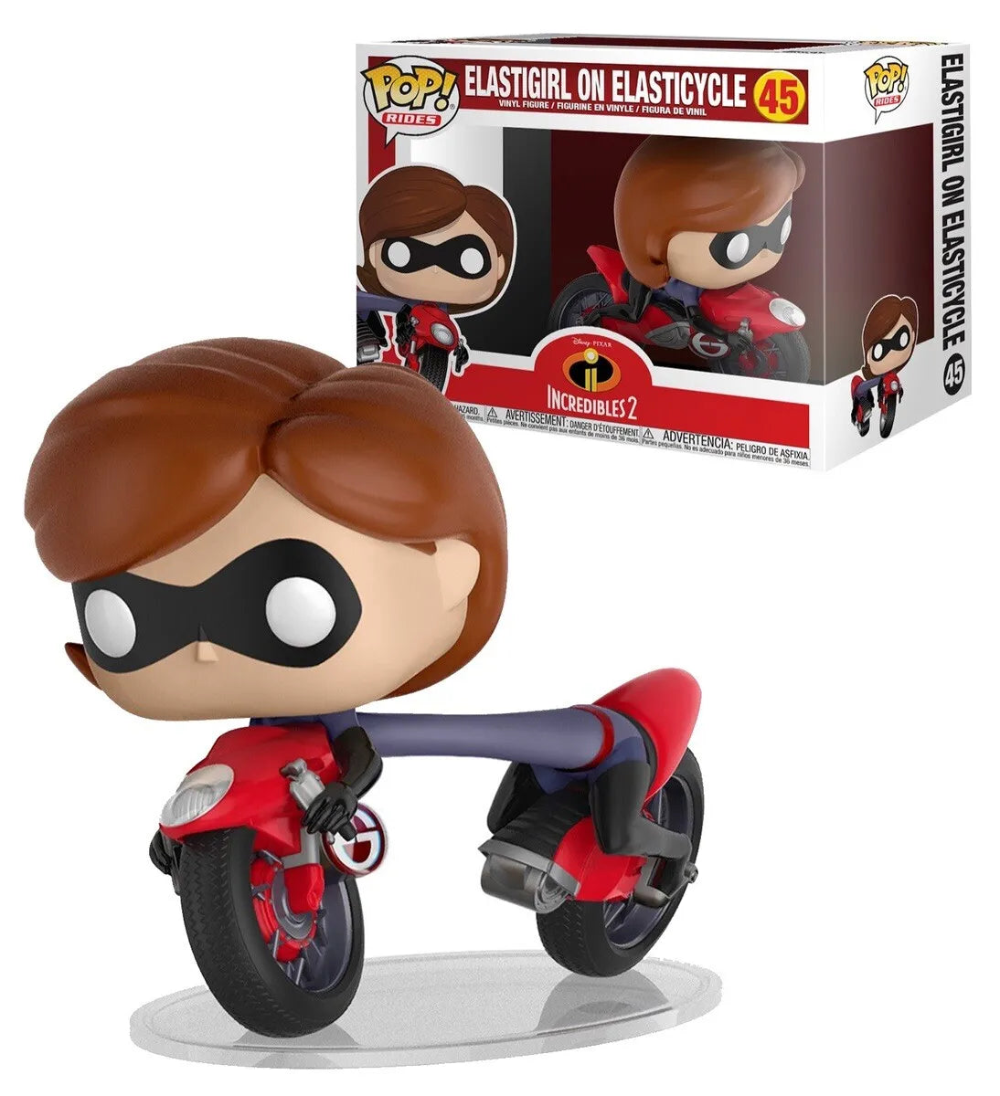 Funko Pop! Rides #45 - Incredibles 2 - Elastigirl On Elasticycle Vinyl Figure (29955)