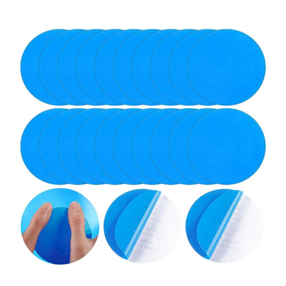 20 Pack Self-Adhesive PVC Repair Patches Vinyl Pool Liner Patch Boat Repair Vinyl Rubbers for Inflatable Boat Raft Kayak Canoe Round