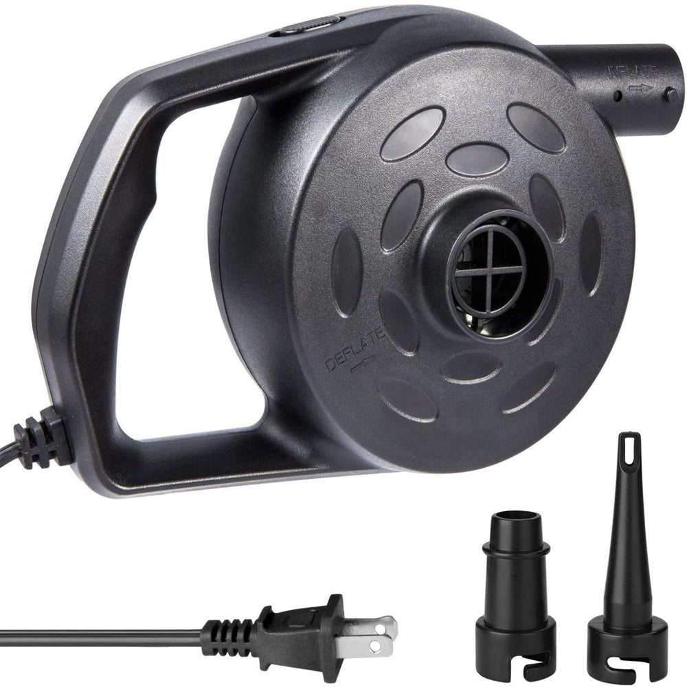 Etekcity Electric High Power Quick-Fill Air Mattress Pump Inflator Deflator for Inflatables Raft Bed Boat Pool Toy with Nozzles, 110-120V (250W, 8000Pa)