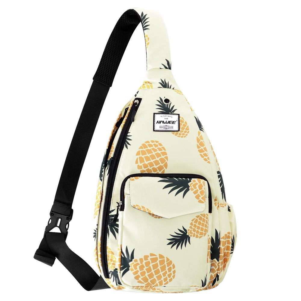 HAWEE Women’S Crossbody Backpack Purse for Travel Sling Bag with Earphone Hole, Black