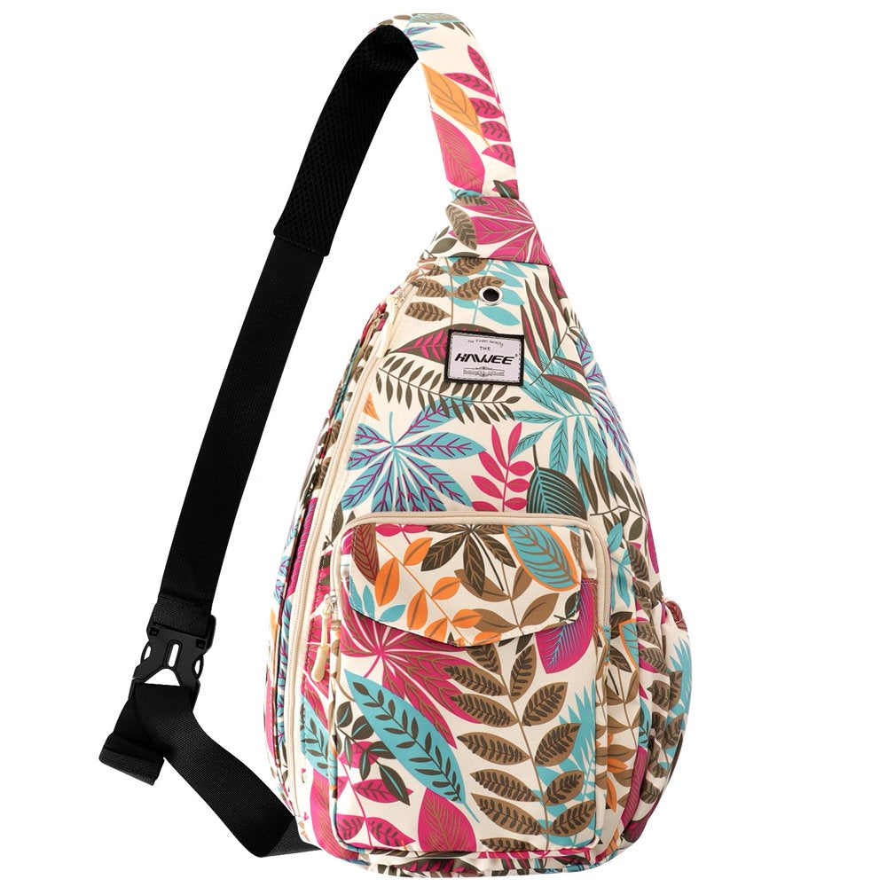 HAWEE Women’S Crossbody Backpack Purse for Travel Sling Bag with Earphone Hole, Black