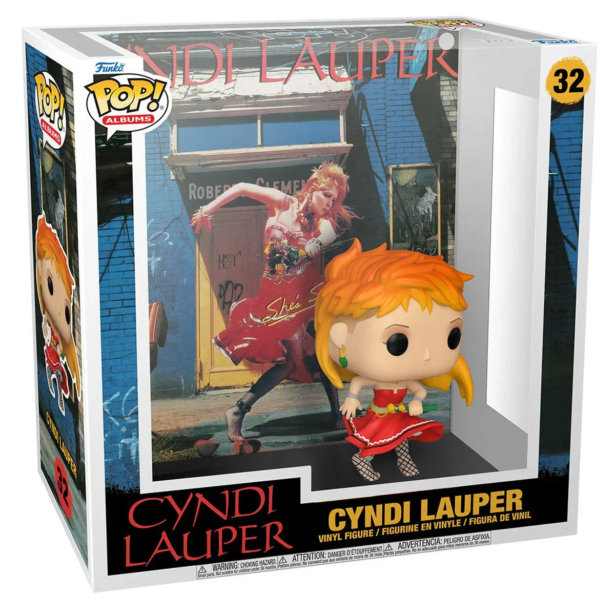 Funko Pop! Albums #32 - Cyndi Lauper - She's So Unusual Album Cover Figure with Hard Case (64368) LOW STOCK