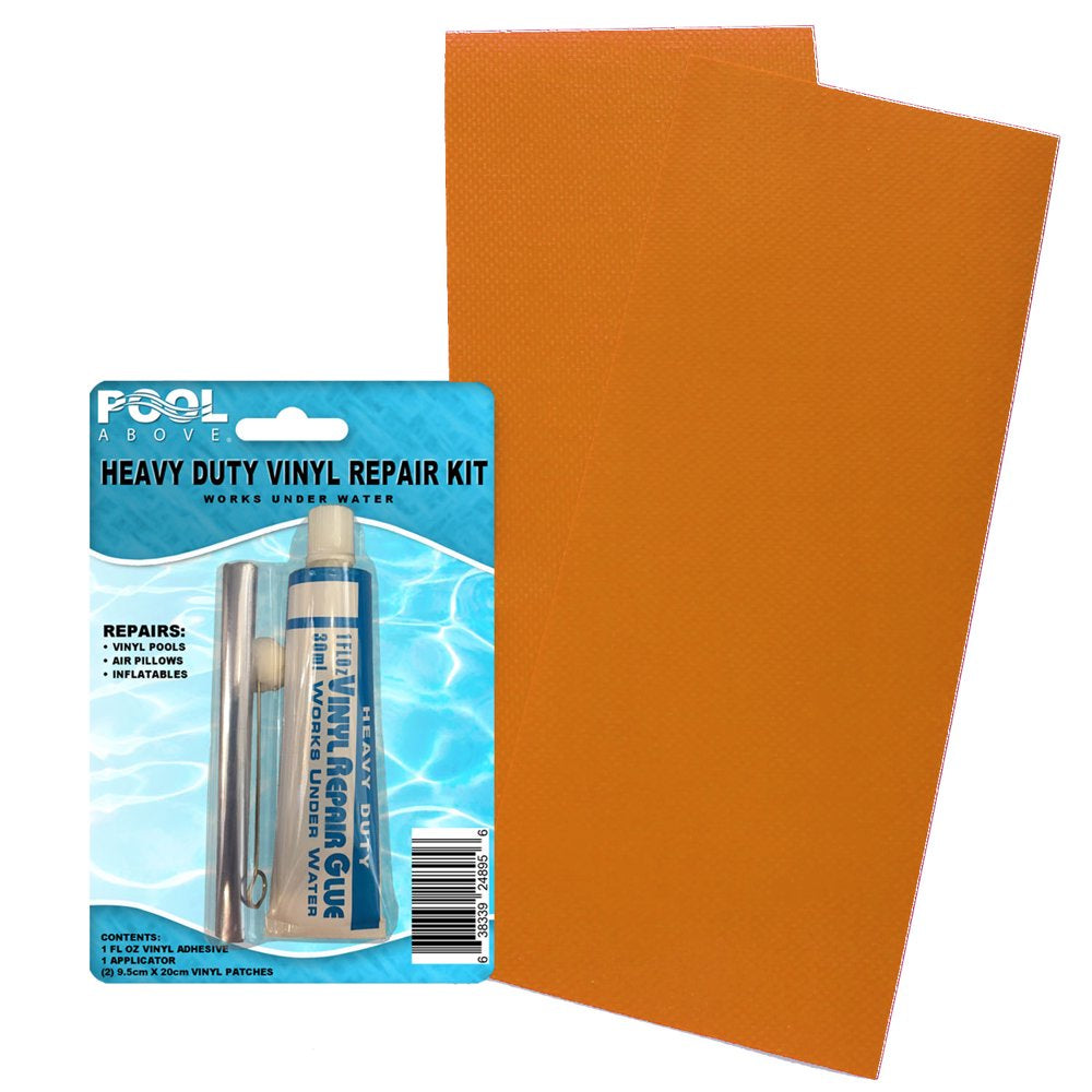 Pool above Heavy Duty Vinyl Repair Patch Kit for Inflatables Boat Raft Kayak Air Beds