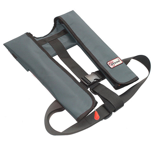 Premium Manual Inflatable Life Jacket Lifejacket PFD Floating Life Vest Inflate Survival Aid Lifesaving PFD Basic Grey Color