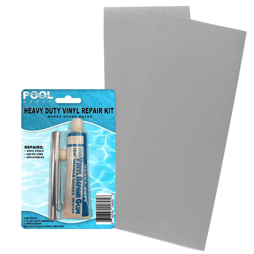 Pool above Heavy Duty Vinyl Repair Patch Kit for Inflatables Boat Raft Kayak Air Beds