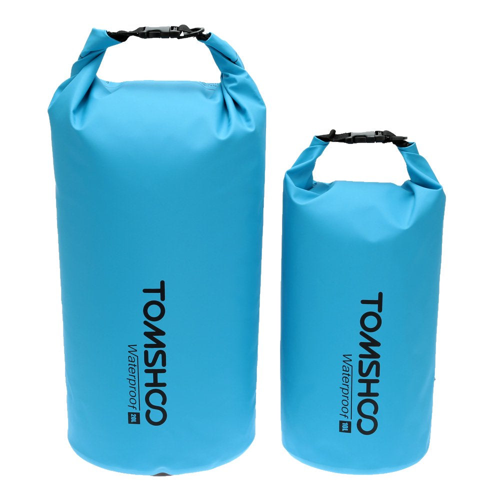 TOMSHOO 10L / 20L Outdoor Water-Resistant Dry Bag Sack Storage Bag for Travelling Rafting Boating Kayaking Canoeing Camping Snowboarding