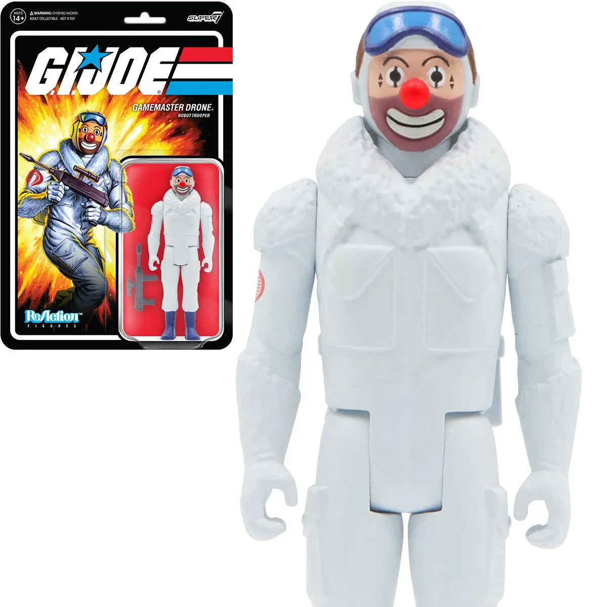 Super7 ReAction Figures - G.I. Joe - Gamemaster Drone. Robot Trooper (AKA: Toy Soldier) Action Figure
