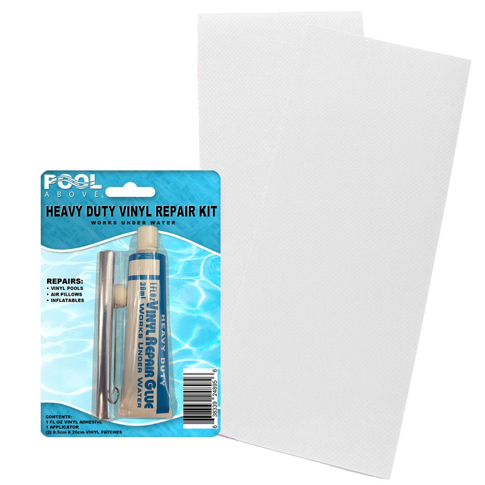 Pool above Heavy Duty Vinyl Repair Patch Kit for Inflatables Boat Raft Kayak Air Beds