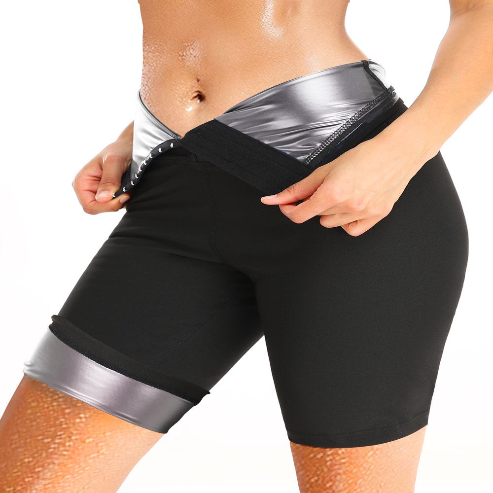 QRIC Thermo Sweat Sauna Pants for Women High Waist Trainer Slimming Leggings Compression Workout Body Shaper Thighs