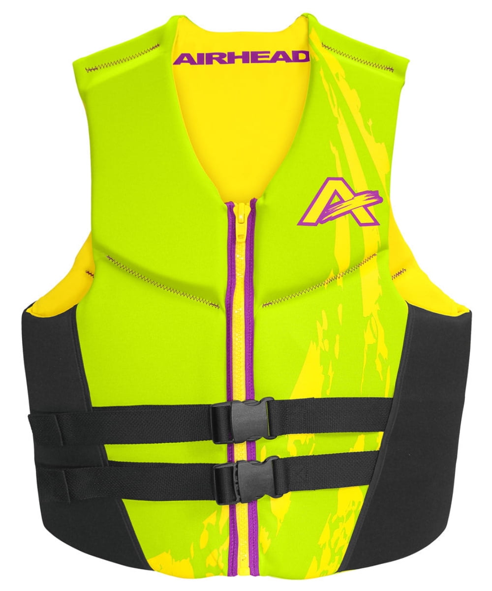 Airhead Swoosh Neolite Kwik-Dry Adult Life Vest Lime SM
