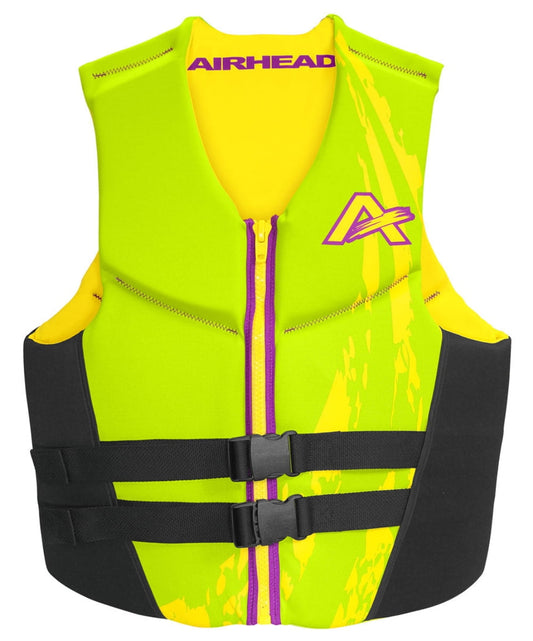 Airhead Swoosh Neolite Kwik-Dry Adult Life Vest Lime SM