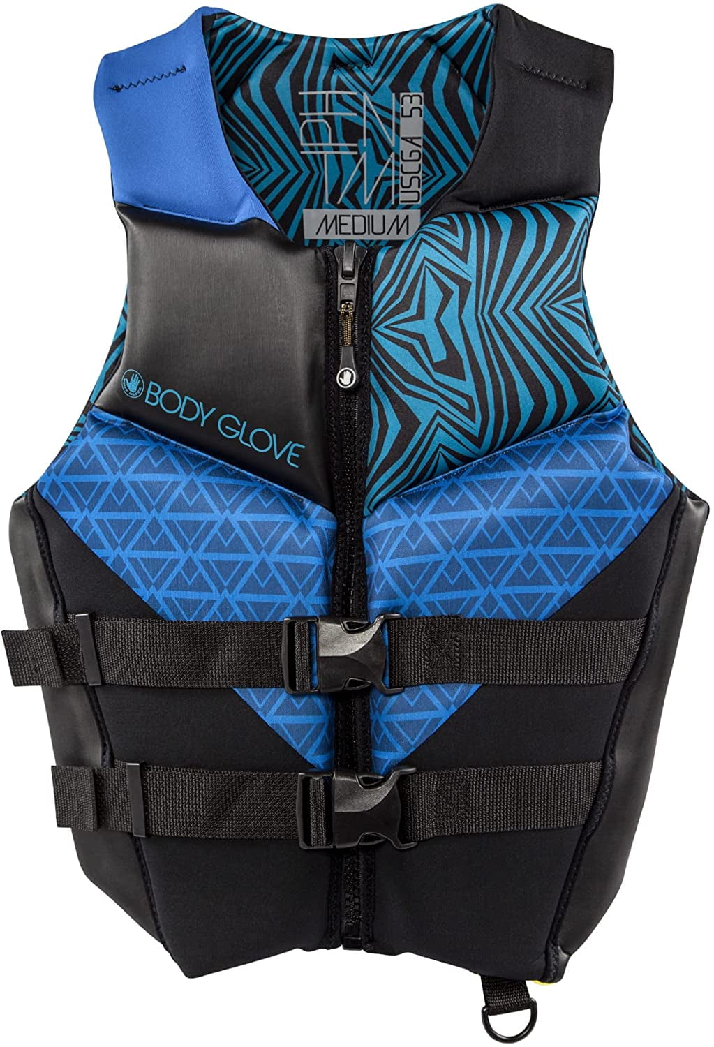 Body Glove Phantom Men's PFD Adult Life Jacket, Extra Large, Blue