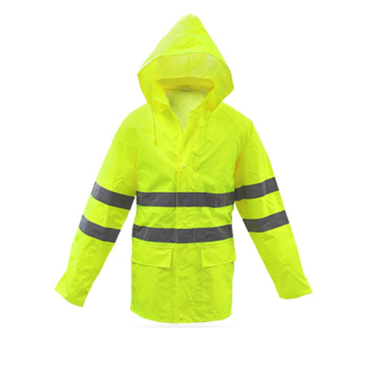 Boss 3NR5000M High Visibility Waterproof Rain Jacket, Yellow, Medium